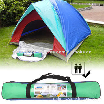 Quick Setting Dome Style 2-Person Camping Tent Pack with Carrying Bag, for Outdoor Camping